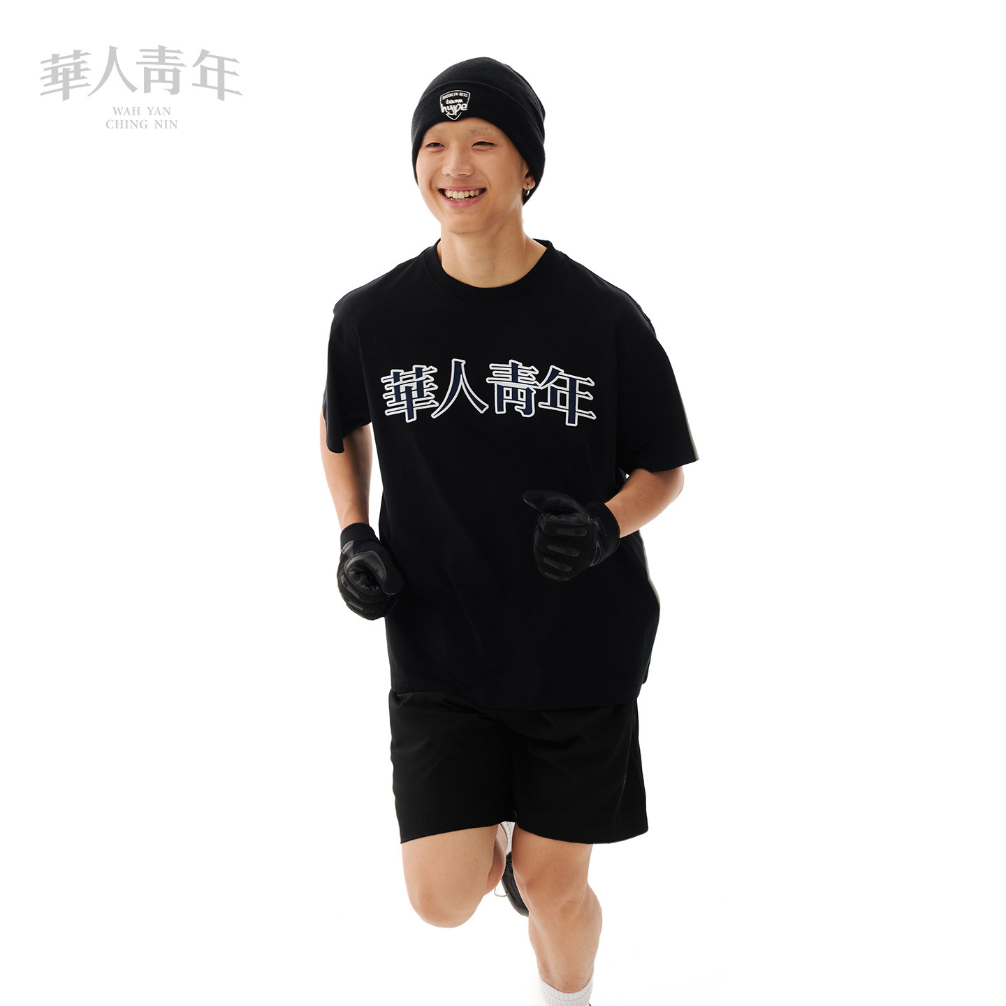 华人青年2026新款经典大字贴布绣短袖男女款纯棉上衣休闲百搭T恤