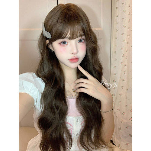 哼唧假发女长卷发lolita逼真空气刘海假发全头套式假发
