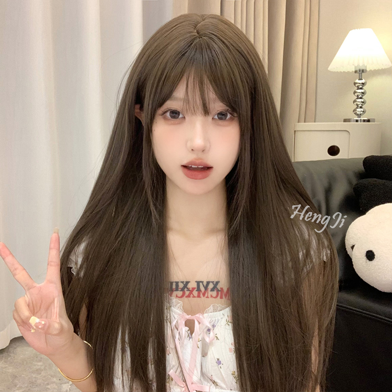 哼唧长直发修饰脸型韩式