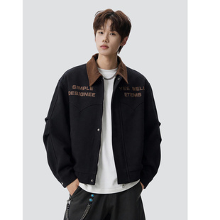 YUXIAN余闲薛之谦的店范丞丞同款物空宋松吕小虎翻领工装夹克外套