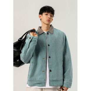 全村的希望原创工作室吕小虎pd大人美式复古水洗夹克短款宽松外套