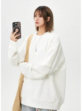 YUXIAN余闲nans男装東崛NOLOGO阿茶与阿古GOODBAI宽松大码卫衣T恤