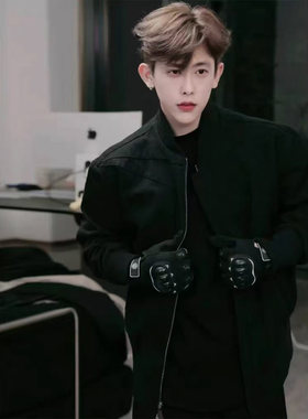 全村的希望原创工作室阿茶与阿古nans男装全棉水洗小众棒球领夹克