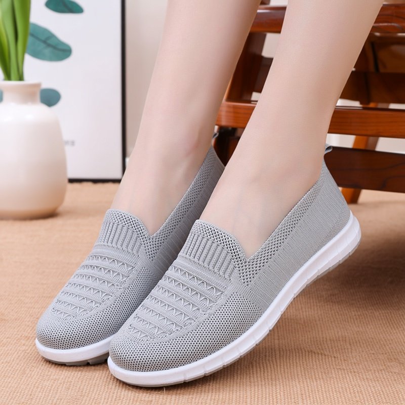 休闲网面透气乐福鞋女一脚蹬舒适居家平底豆豆鞋休闲防滑浅口单鞋,女鞋,乐福鞋（豆豆鞋）,淘宝优惠券,粉丝福利购,淘宝优惠卷