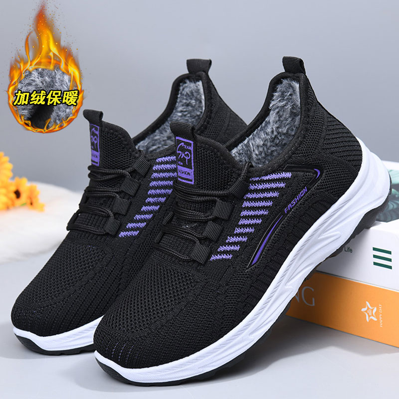 老北京布鞋女冬季新款运动休闲轻便超轻软底加绒保暖舒适加厚棉鞋