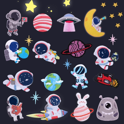 Самоклеющийся космонавт, пончик, упаковка, декор, с вышивкой, планировщик
