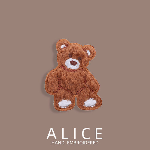 毛绒小熊刺绣贴衣服补丁贴布贴