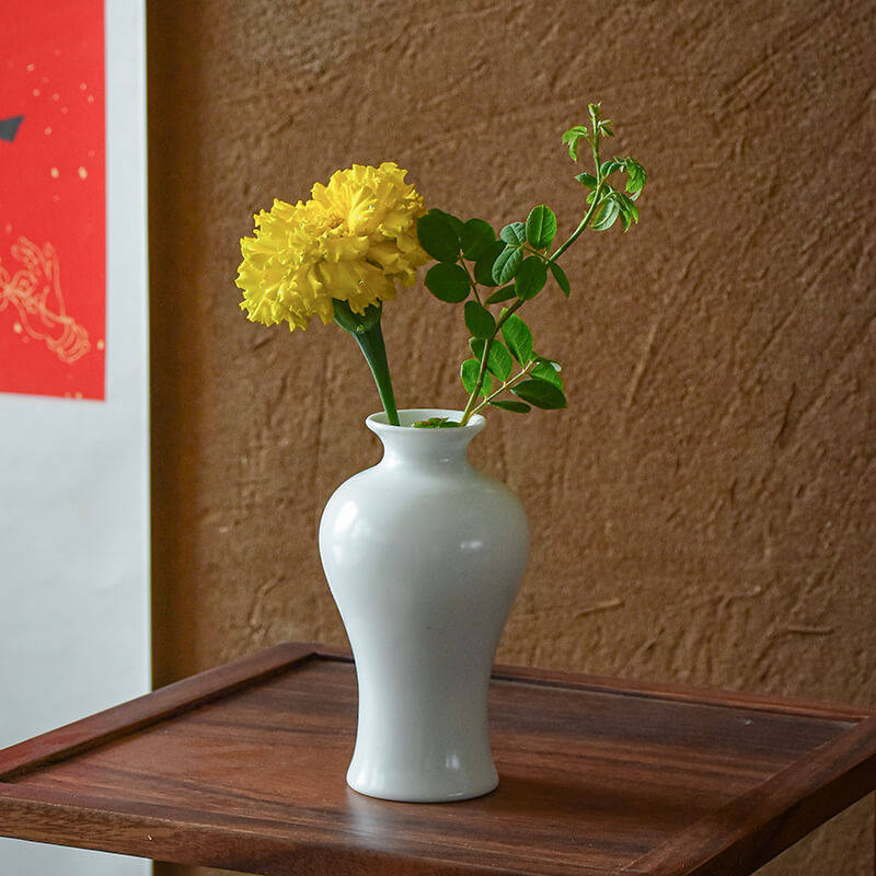 中国风陶瓷器小花瓶家居装饰品摆件插花干花中式客厅电视柜工艺品