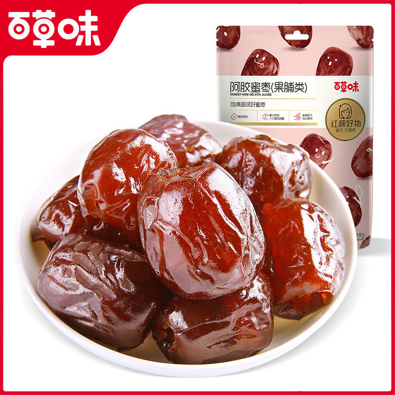 百草味阿胶蜜枣228g无核休闲零食图片