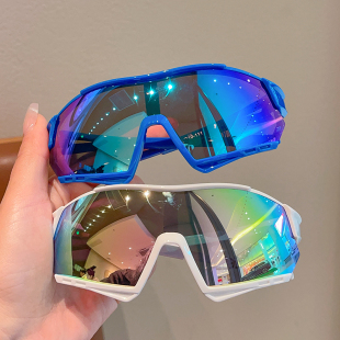 男童户外运动太阳镜男孩骑行炫彩眼镜2026新款 儿童防紫外线墨镜女