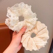 女童韩式 甜美蕾丝大肠发圈宝宝发绳不伤发儿童高颜值扎马尾发饰品