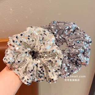 儿童超闪亮片发圈韩版气质女童超大皮筋不伤发女孩高弹力扎发发绳