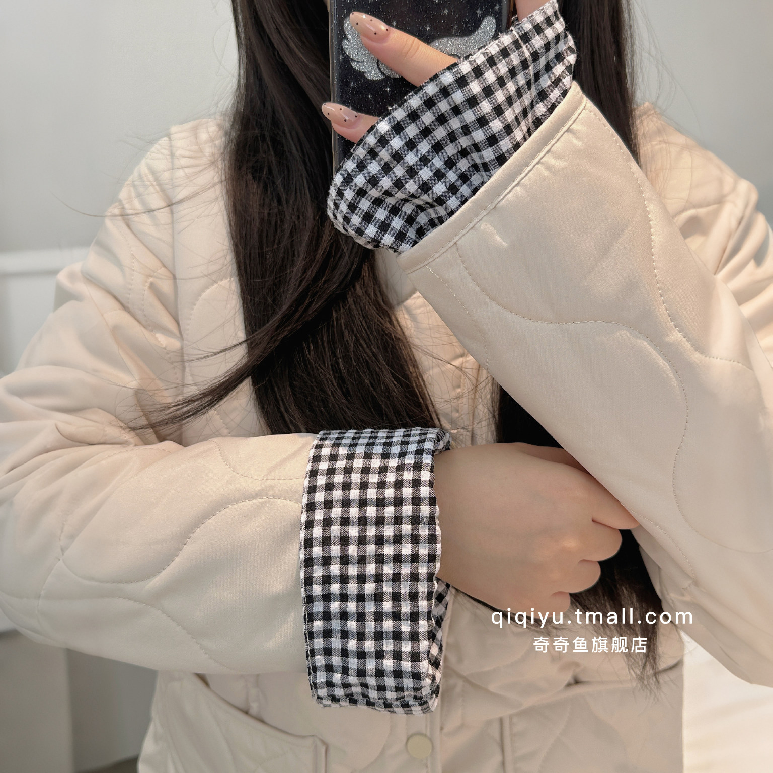 少女日系袖套花边套袖羽绒服袖套