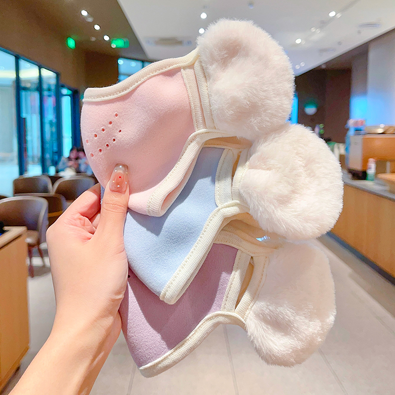 女童冬季保暖耳罩口罩一体