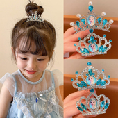 艾莎公主皇冠头饰儿童女童生日发卡爱莎发饰女孩插梳宝宝发梳发夹