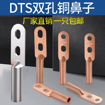 派客电气DTS双孔铜鼻紫铜