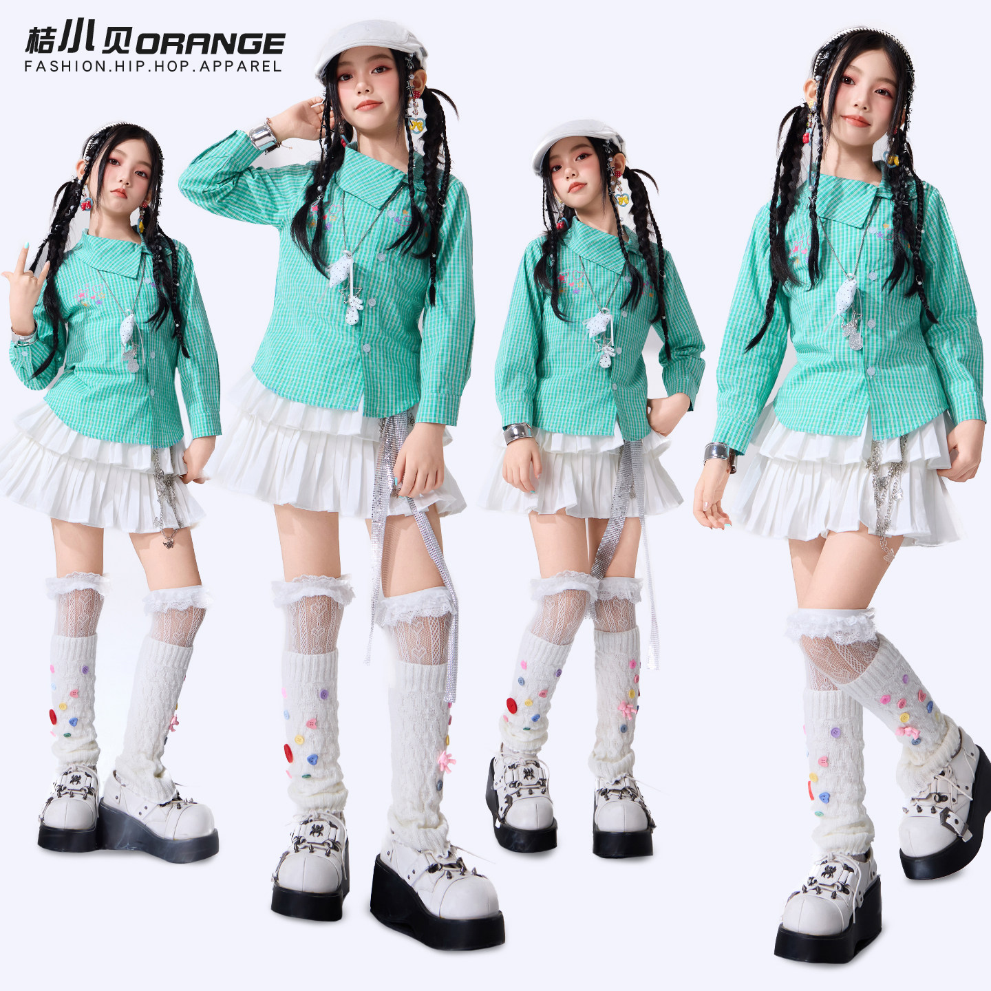女童爵士舞服装jazz套装舞蹈