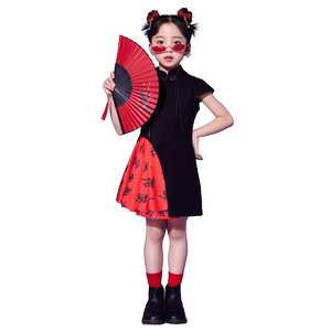 六一儿童中国风啦啦队演出服汉服男童小学生幼儿园女童合唱表演服