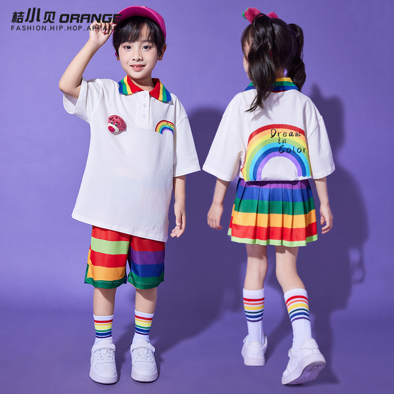 桔小贝儿童啦啦队演出服可爱