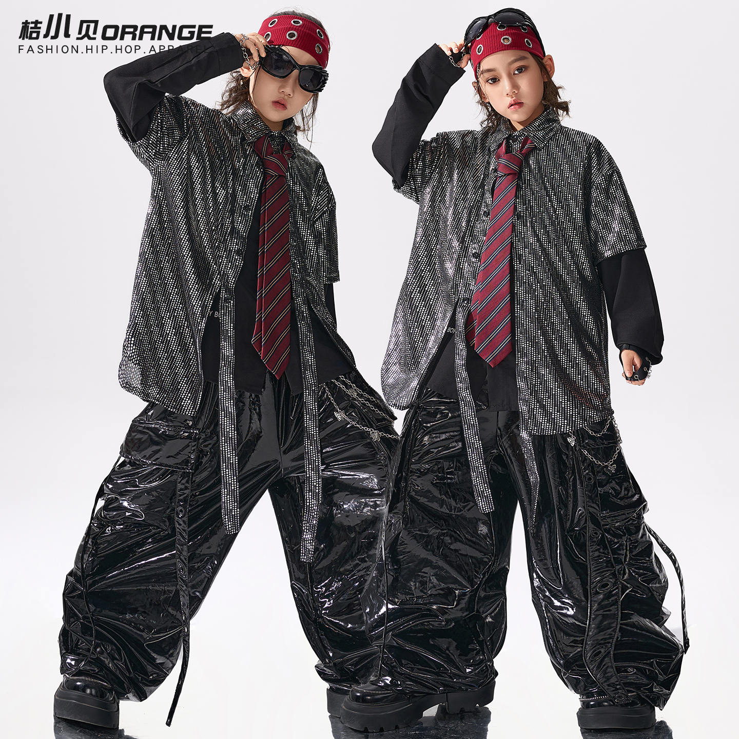 儿童hiphop街舞演出服装男童