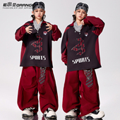 街舞儿童潮服男童嘻哈喜庆元 旦演出服hiphop架子鼓女少儿表演服装