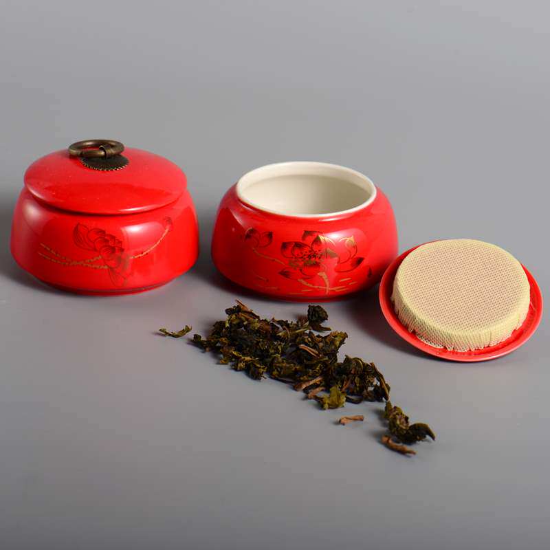 trumpet Mini candy ceramics Tea box packing Storage seal up masala  Salve Red cans marry Tea potin the Tableware , Tea set , Tea caddy  category - from Buy2taobao.com to provide professional Taobao agent buy service