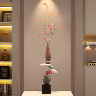 客厅新中式时来运转花瓶插花入户玄关创意装饰摆件高级感乔迁新居