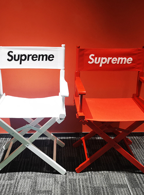 Supreme导演椅定制logo图案实木户外便携折叠装饰DIY休闲沙滩野餐