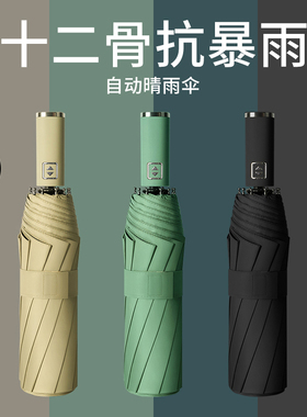 自动雨伞加大防风加厚加固男女遮阳太阳防晒防紫外线学生上学专用