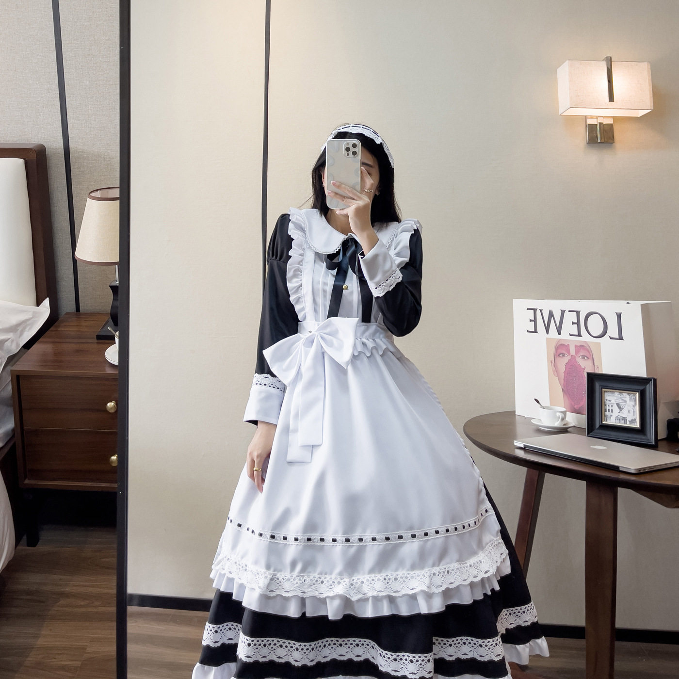 传统女佣长裙长袖女仆装