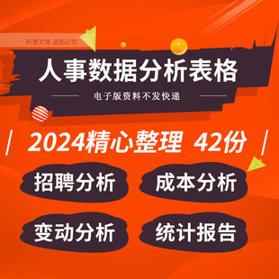 企业公司可视化人力资源成本员工招聘入职离职变动数据分析表看板