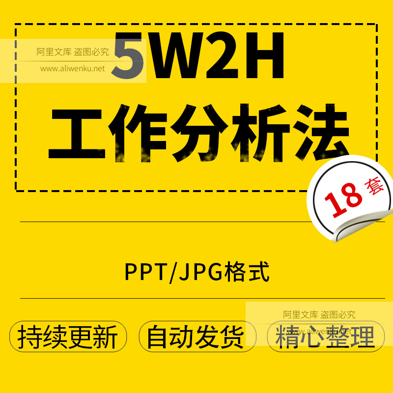 企业管理5W2H工作分析法及应用PPT模板工作分配七问分析法图表格高性价比高么？