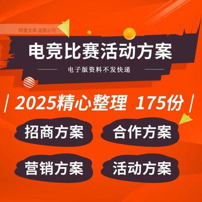 商场网咖英雄联盟王者荣耀吃鸡手游电竞比赛招商合作营销活动方案