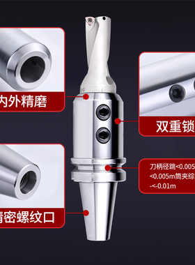 SLN侧固式刀柄 BT40-SLN32-100 SLN10-SLNO40全系列 U钻快速钻刀