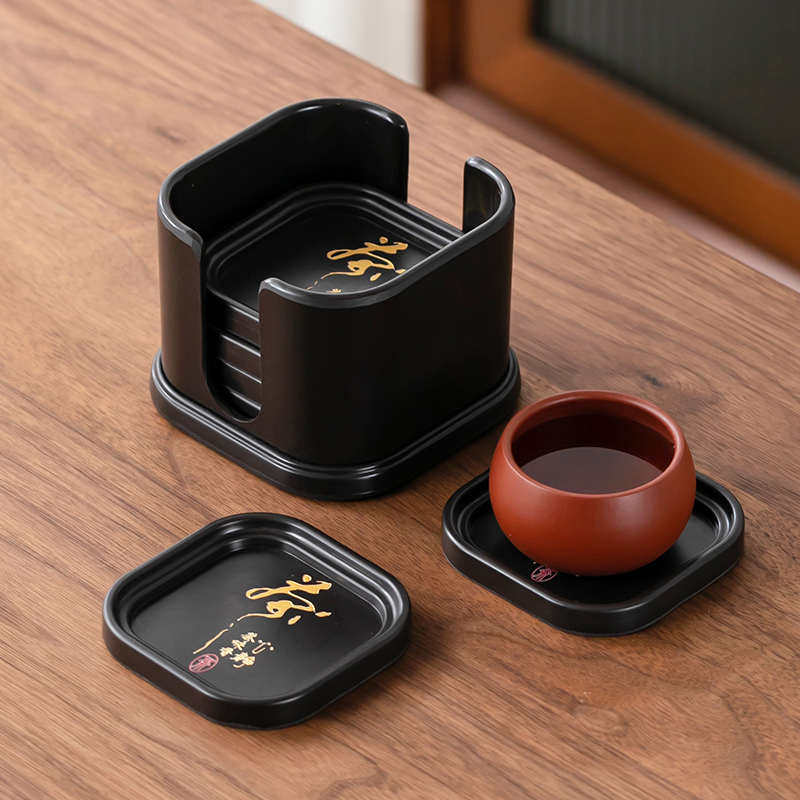电木杯垫茶道隔热垫杯托办公室功夫茶具配件家用防滑防烫茶托茶垫