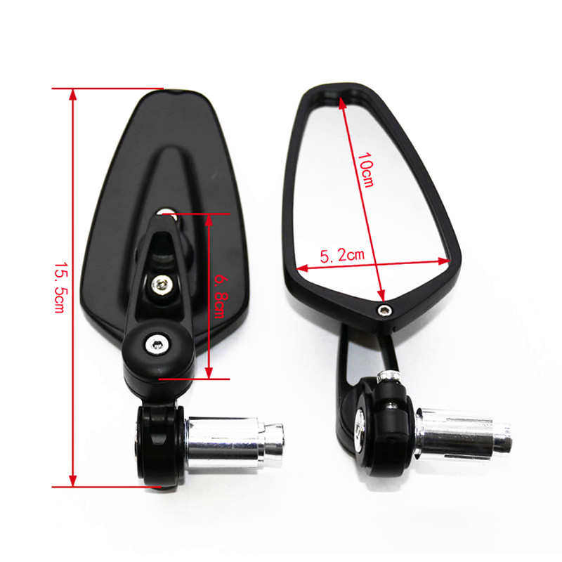 全新高质量街车跑车摩托车改装铝合金CNC手把镜车把后视镜反光镜