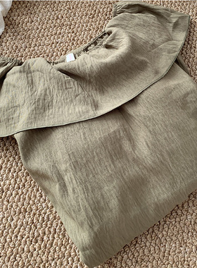 简约墨绿色公主睡裙女款春秋季新款舒适荷叶边圆领连衣裙家居服女