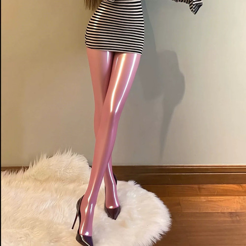 源头油光彩色真马油锦纶丝超透极光油亮袜8D紧身丝滑大码丝袜批发