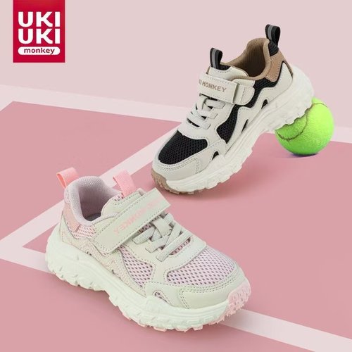 UKI秋季新款男童网面透气运动鞋女童网外出弹力跑步鞋机能鞋子