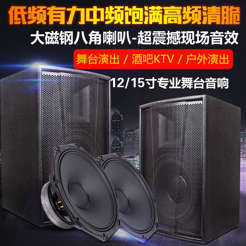 玛田F10+F12+F15+ 专业12寸15寸音响舞台演出KTV会议婚庆全频音箱