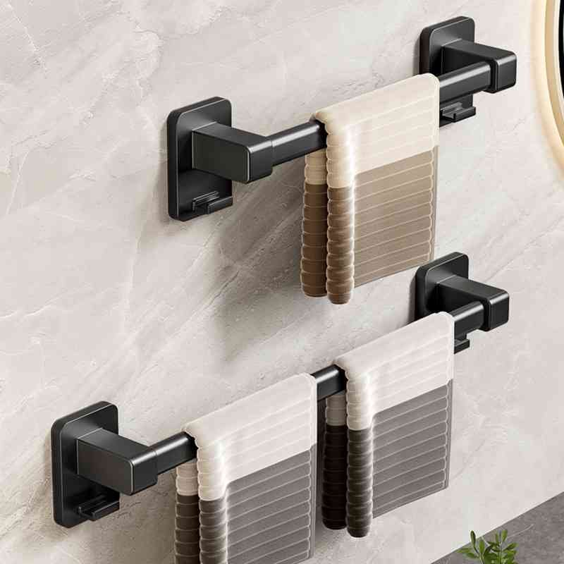 浴室毛巾架免打孔卫生间壁挂浴室厕所洗手间挂毛巾杆单杆置物架子,家装主材,智能毛巾架/浴巾架,淘宝优惠券,粉丝福利购,淘宝优惠卷