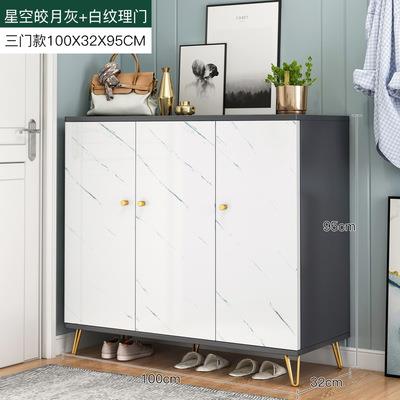 轻奢鞋柜家用门口简约现代实木入户柜子大容量玄关柜新款2021爆款