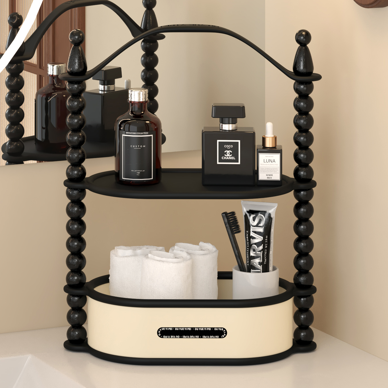 OY中古浴室洗漱台面收纳架化妆护肤品置物架洗手间轻奢风桌面架子