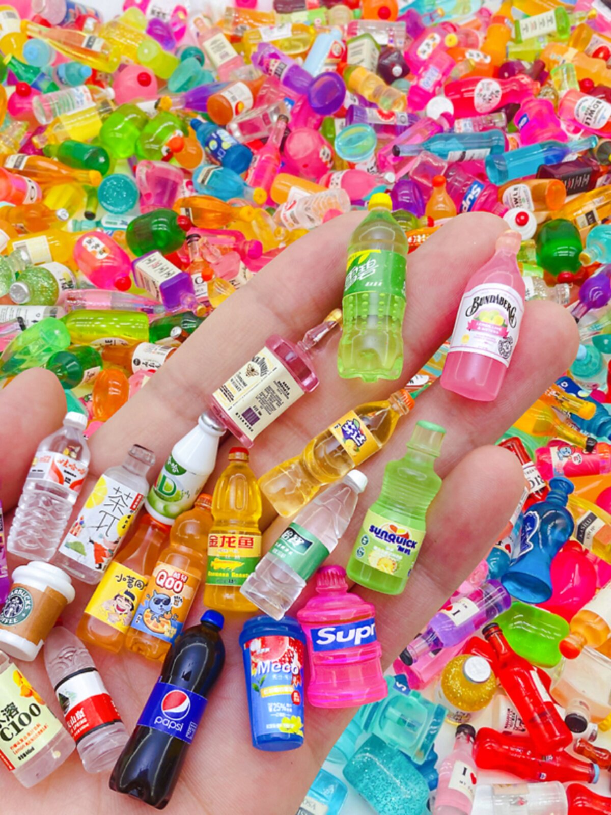 미니어처 음식 장난감 블라인드 백 미니 슈퍼마켓 음료 병 음식 모델 장난감 시뮬레이션 음식 장난감 작은 장식품 2024 생일