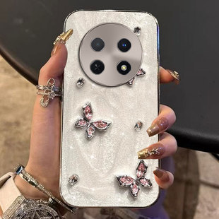 直边珠光白适用华为畅享60X手机壳高级感z女款 荣耀畅玩50plus防摔畅玩60Plus保护套70外壳畅玩50新款