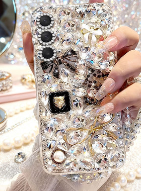 高级满钻上档次适用三星GalaxyM55手机壳高级感S24小众S22镶钻M31保护套M16新品M51外壳S22Plus/2025年M21s