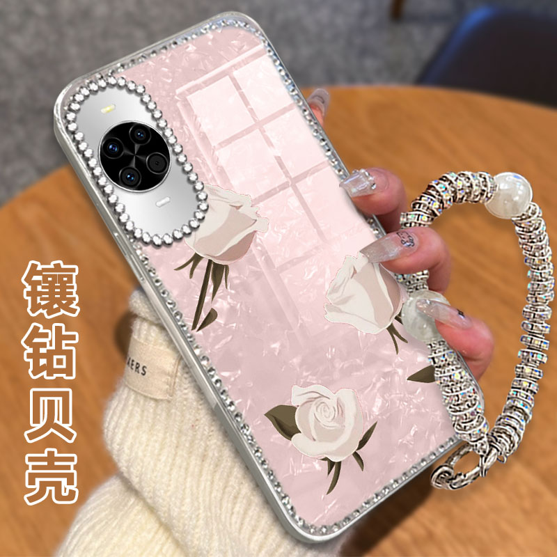 高级感电镀贝壳纹镶钻  不掉漆 不掉色