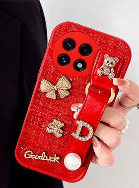 2026新款布艺小香风适用oneplus一加13手机壳防摔Pro女款2V红色3Pro硅胶小众9Pro新秋冬5毛绒5至尊版结婚13T