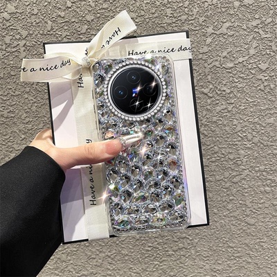 简约高级感水钻适用vivoX200手机壳防摔Y77 5G新品X100外壳Z9/2025年Z9x镶钻10+全包Y78小众X30保护套X80网红