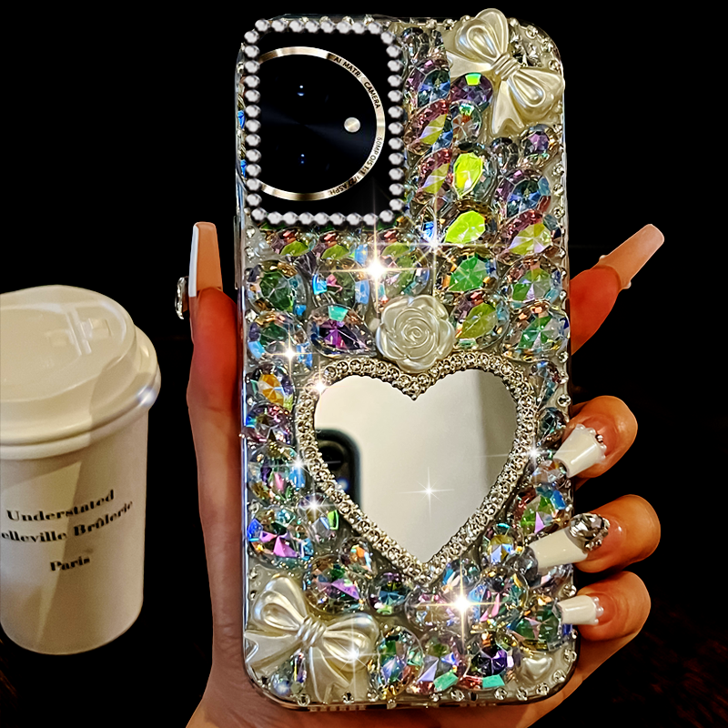 高端奢华镶钻手机壳，不掉钻，不发黄